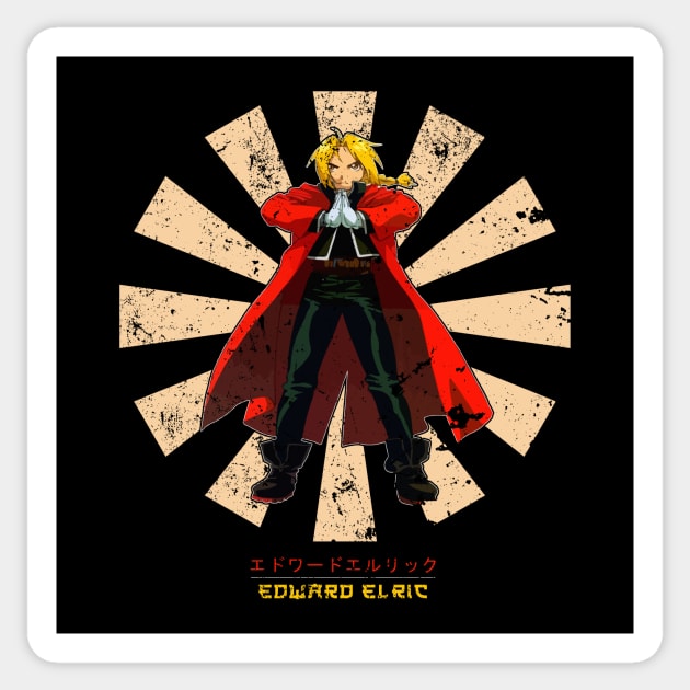 Edward Elric Retro Japanese Sticker by Nova5